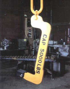 under hook crane c hook designed to handle slit coils mults, c hook, spring balanced c hook