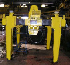 roll handling equipment, roll lifting equipment, motorized back up roll and chock lifter